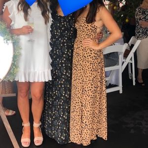 Beige Dotted Maxi Dress